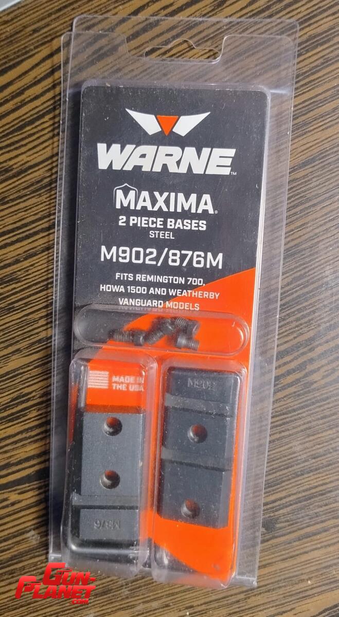 Warne Bases Acero Warne Maxima 2 Piezas M902/876m Remington y compatibles