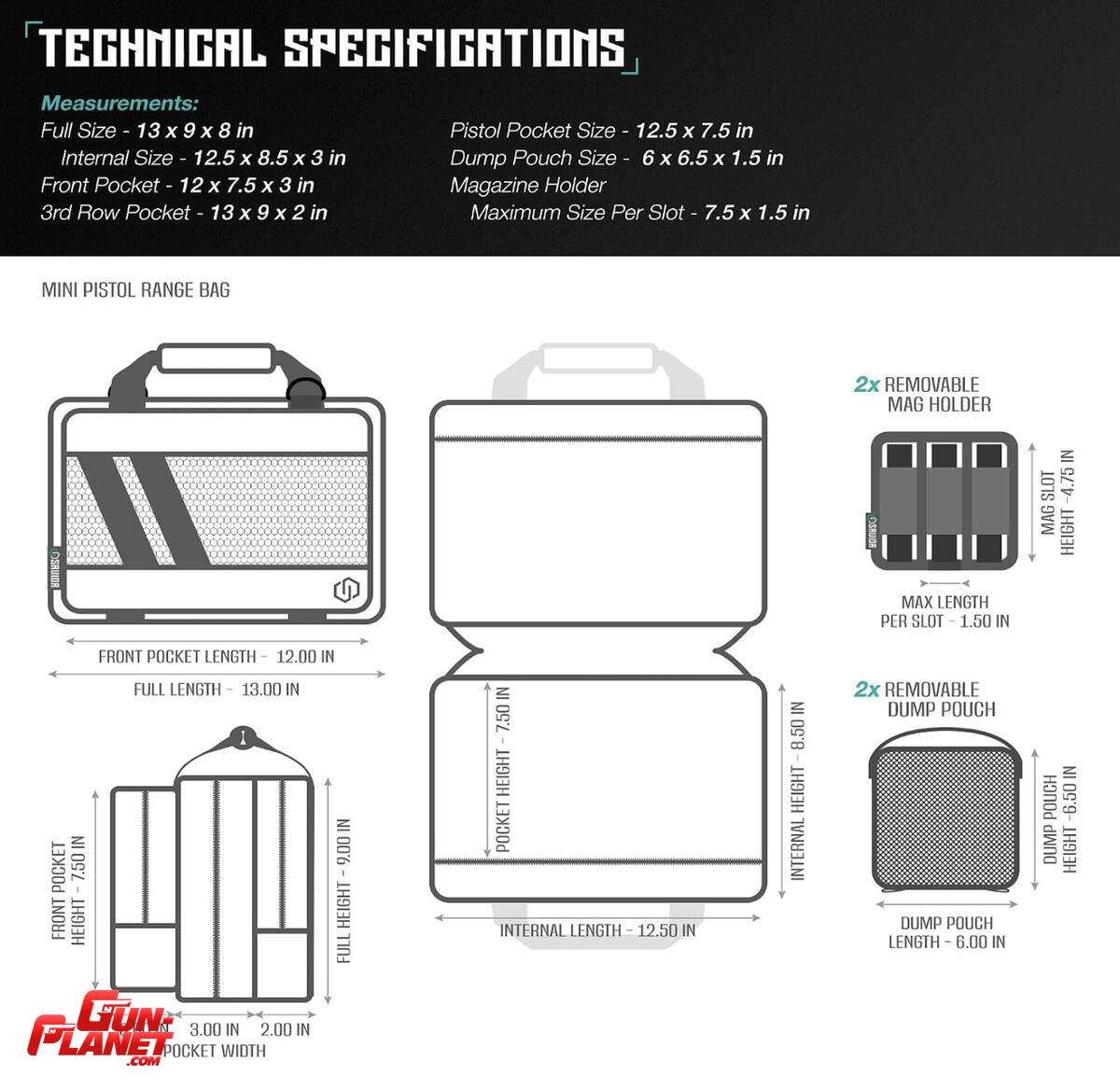 Savior  Equipment Specialist Series Tactical Double Scoped Handgun Firearm Case Pistol Bag For Outdoor Hunting Shooting Range, Lockable Compartment, Additional Magazine Storage Slots