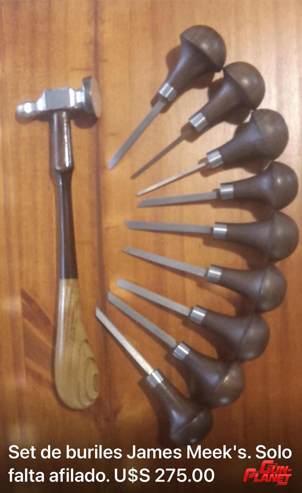  Set de buriles James Meek's
