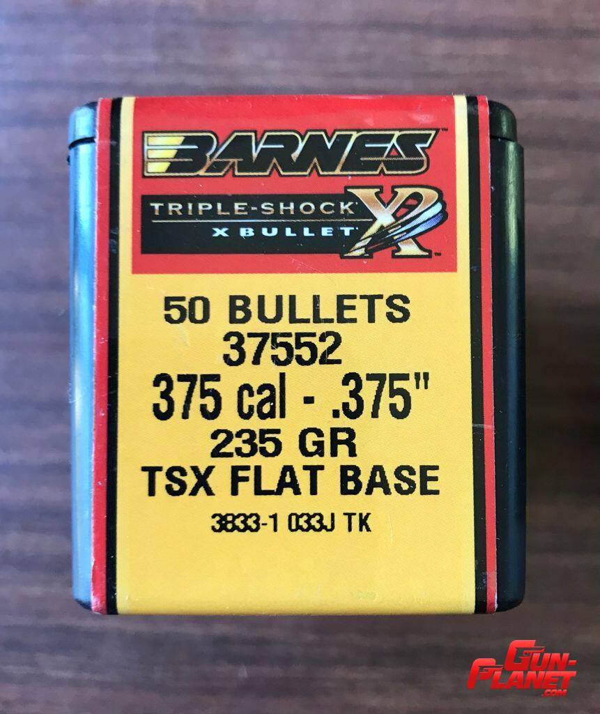 Barnes TSX cal .375 flat base de 235 grains 