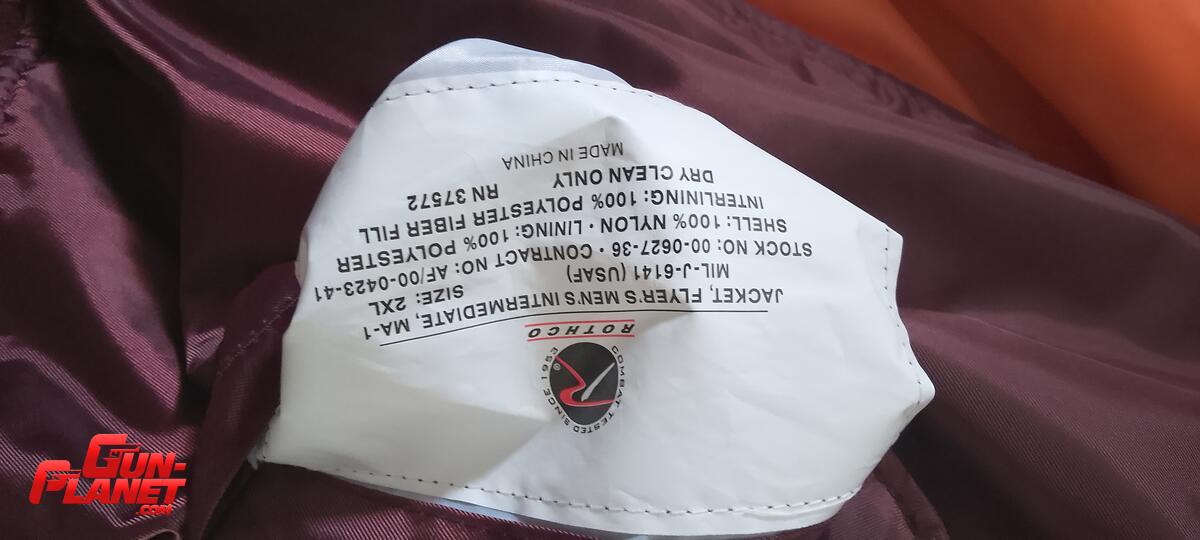  Campera tipo MA1 de vuelo talle XXXL