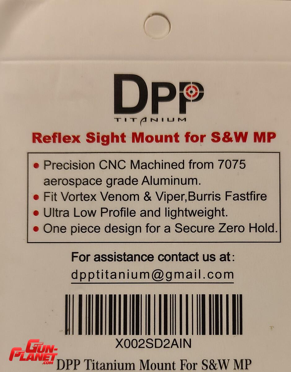  PLACA ADAPTADORA DPP REFLEX SIGHT MOUNT S&W MP