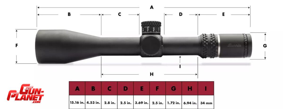 Burris XTR III 5.5-30x56mm iluminado. Tubo de 34mm