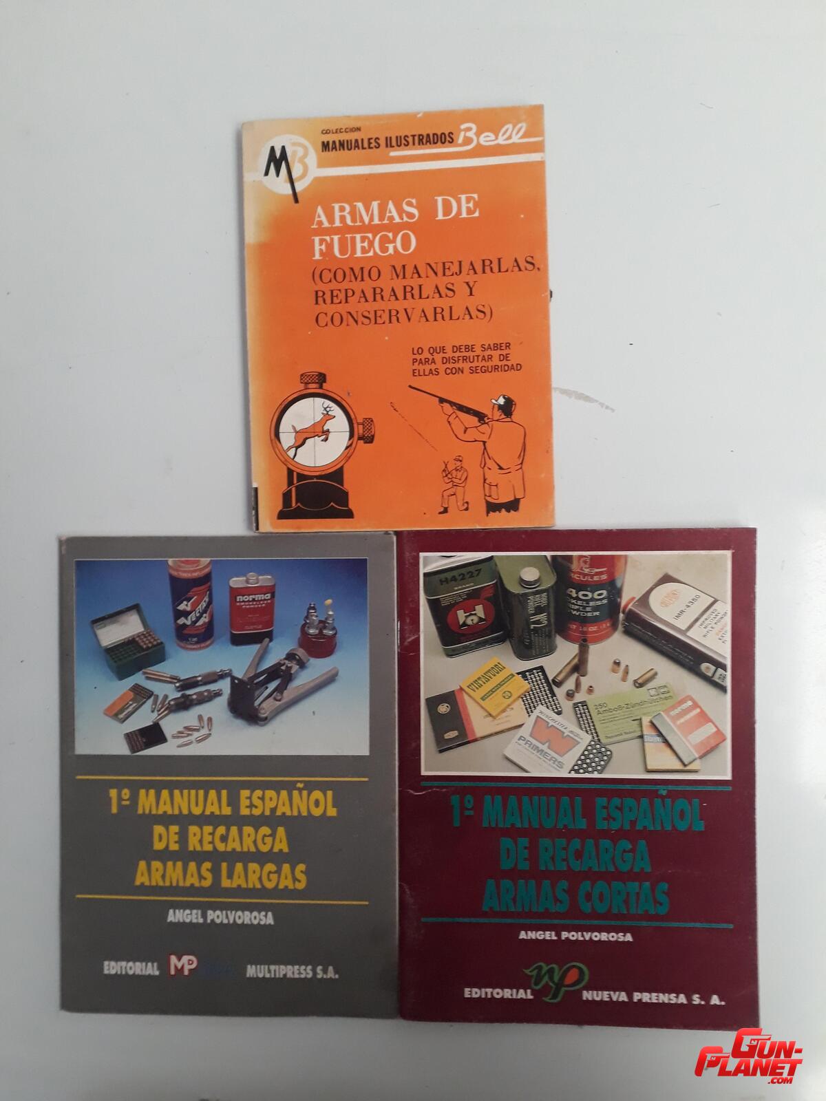  Lote de 3 libros de recarga y tiro