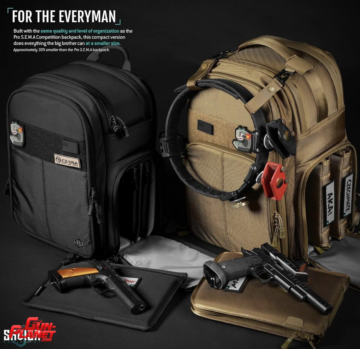 Savior  Equipment SEMA Compact Tactical Range Pistol Backpack w/ 3 Gun Rug Sleeve