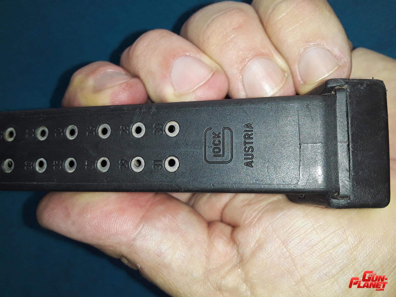 Glock cargador 9mm de 33 tiros usado