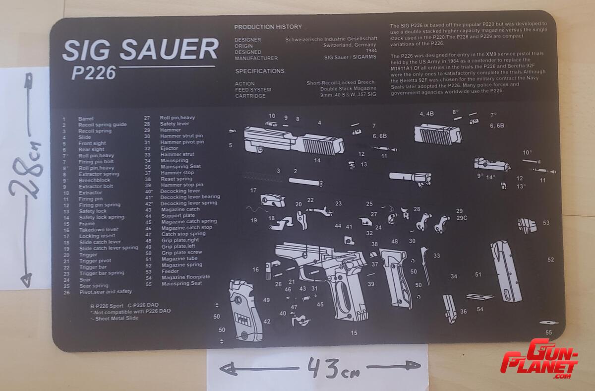  Plancha / almohadilla de despiece Sig Sauer P226