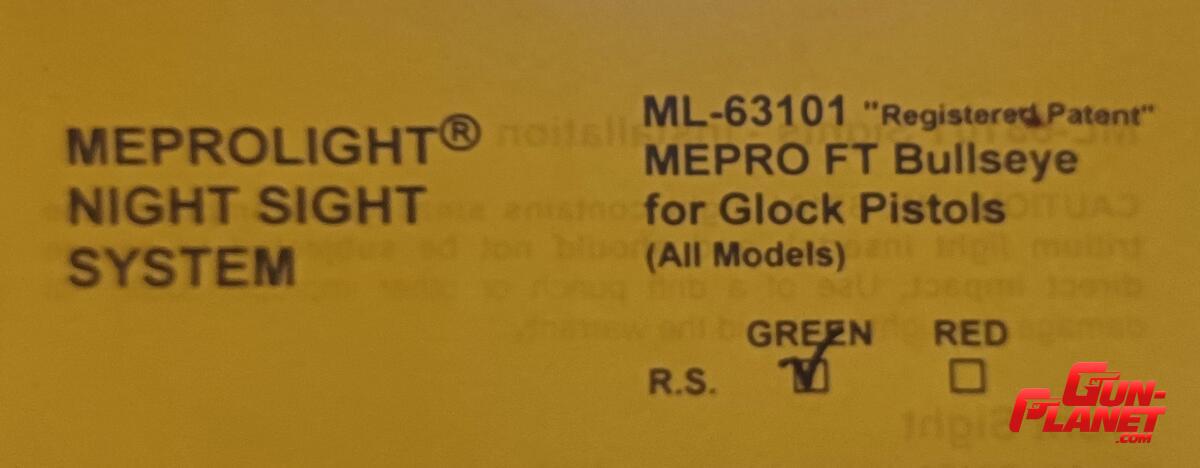  MEPROLIGHT FT Bullseye para Glock