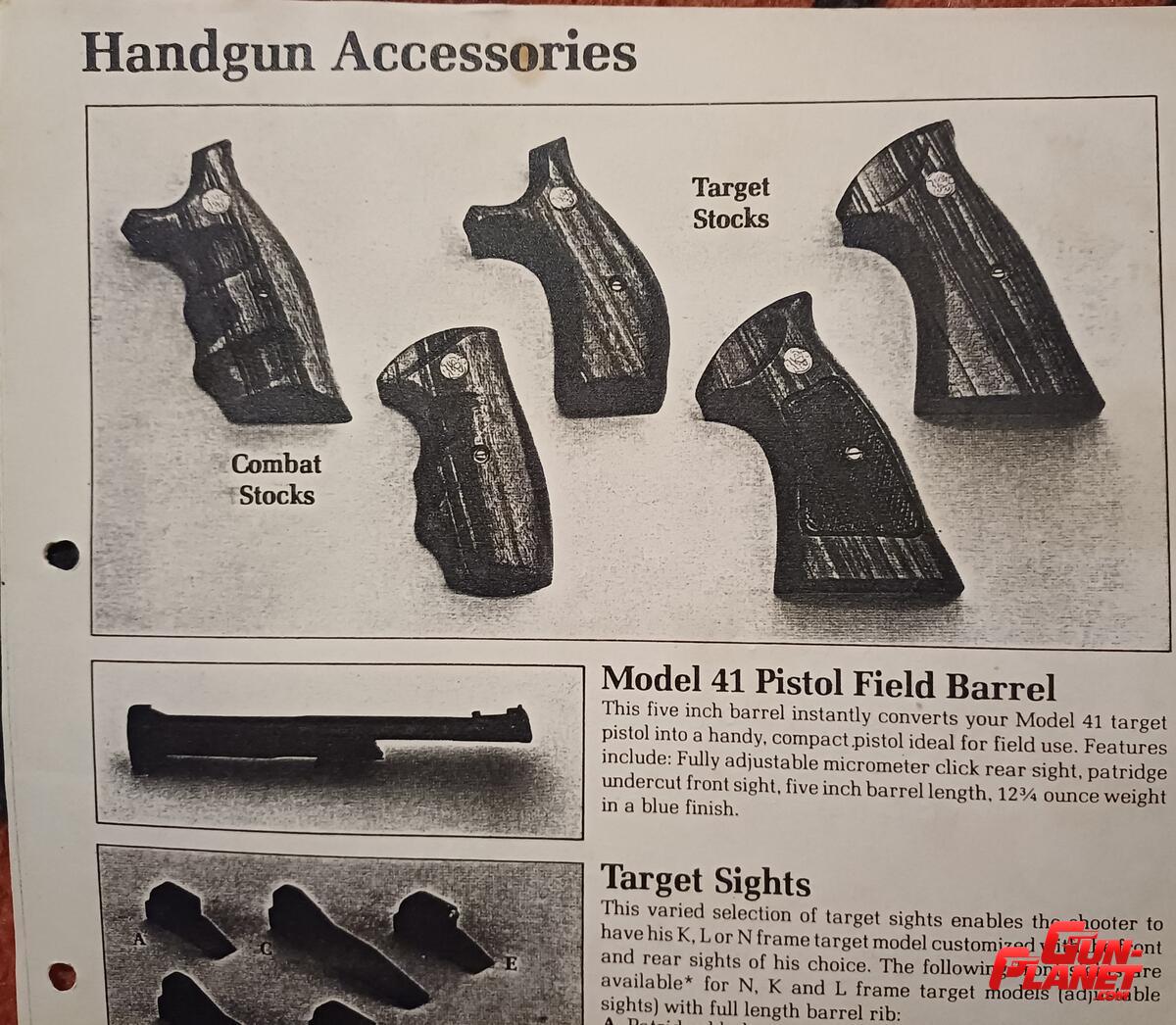 Smith & Wesson Cachas de nogal para armazón K o L Goncalo Alves Square butt