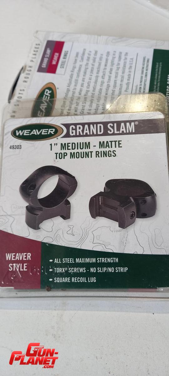 Weaver Anillas grand slam 25 mm acero