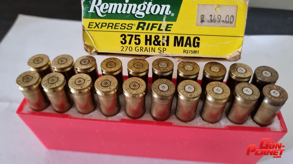 Remington vainas cal 375 H&H 10 de 1ra y 10 de 2da tirada