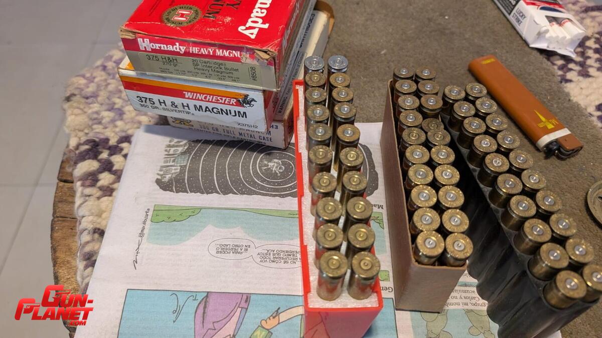 Winchester 60 vainas cal 375 h&h