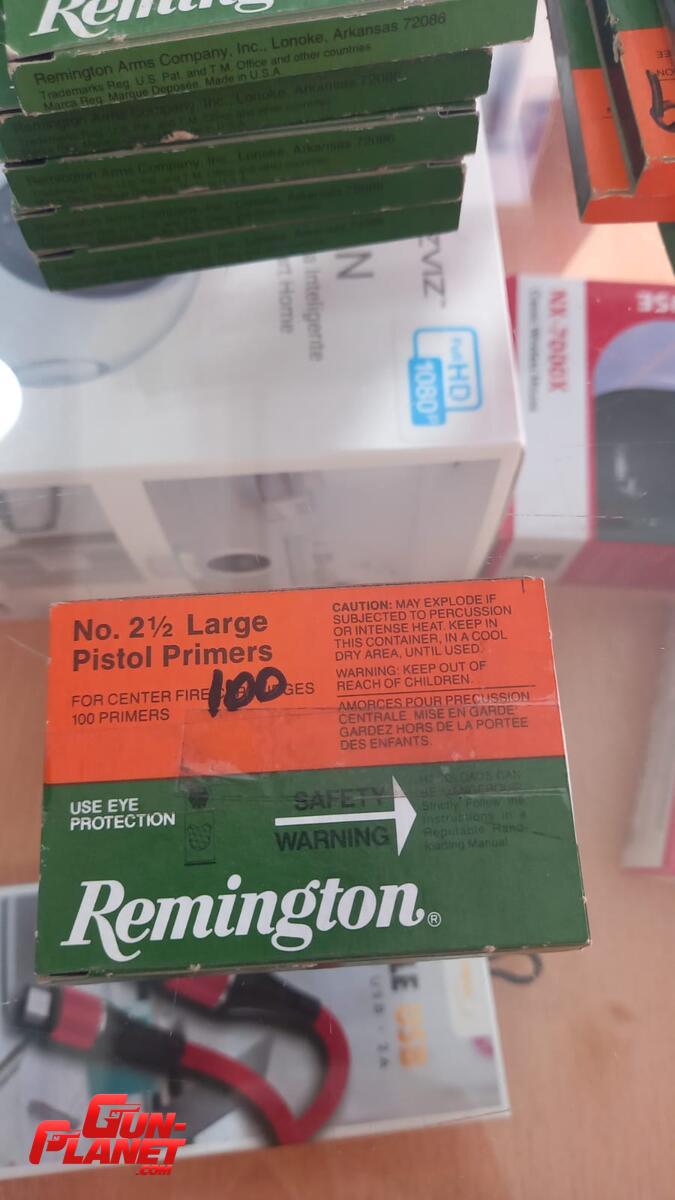 Remington Large pistol primers fulminantes