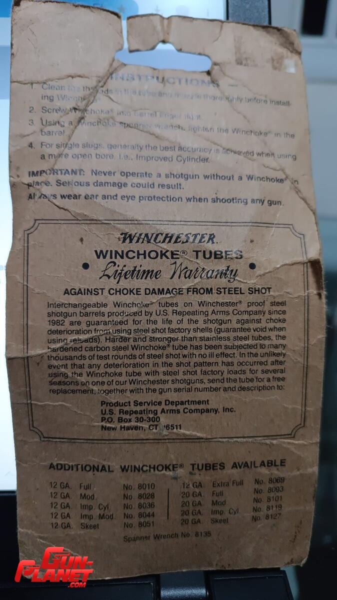 Winchester CHOKE ORIGINAL NUEVO EN SU BLISTER  12 UAB