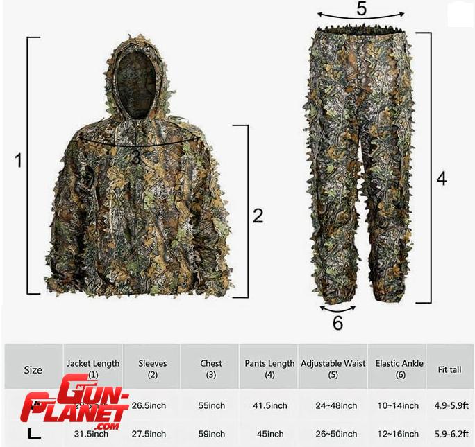  Conjunto 3D Ghillie Realltree talle L y en M