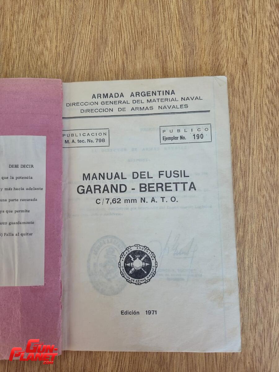 Beretta manual de fusil Garand Beretta BM59