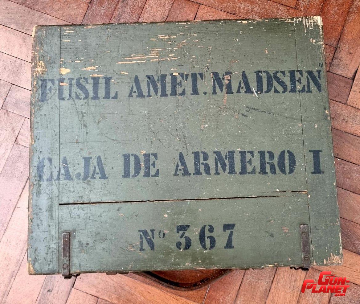 Madsen caja de armero original ametralladora 