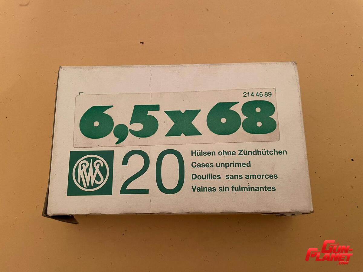 RWS Vainas cal 6,5 x 68 S nuevas sin disparar