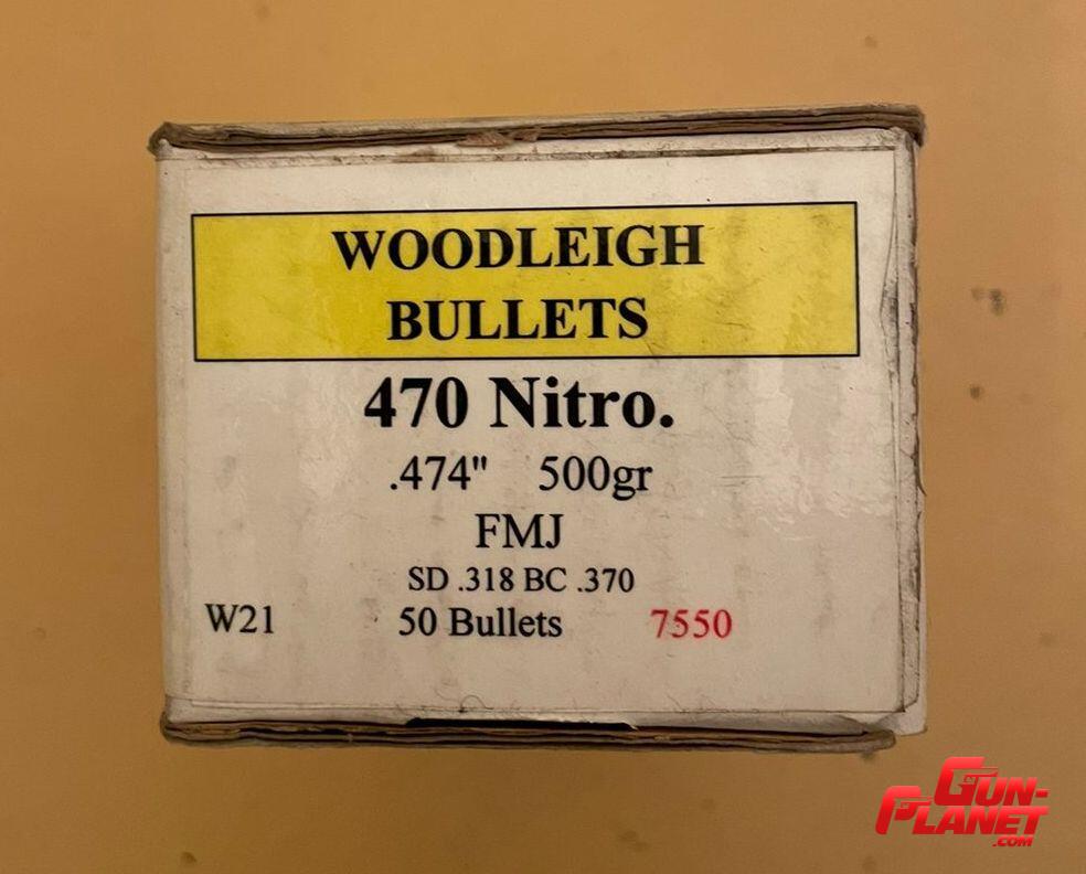  Puntas marca Woodleigh cal 470 Nitro (.474