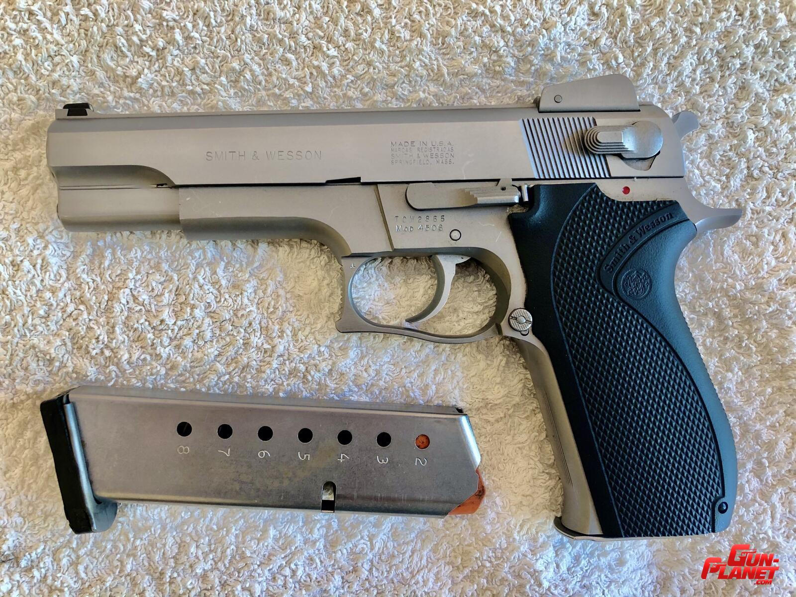 Smith & Wesson 4506 cal 45 inoxidable
