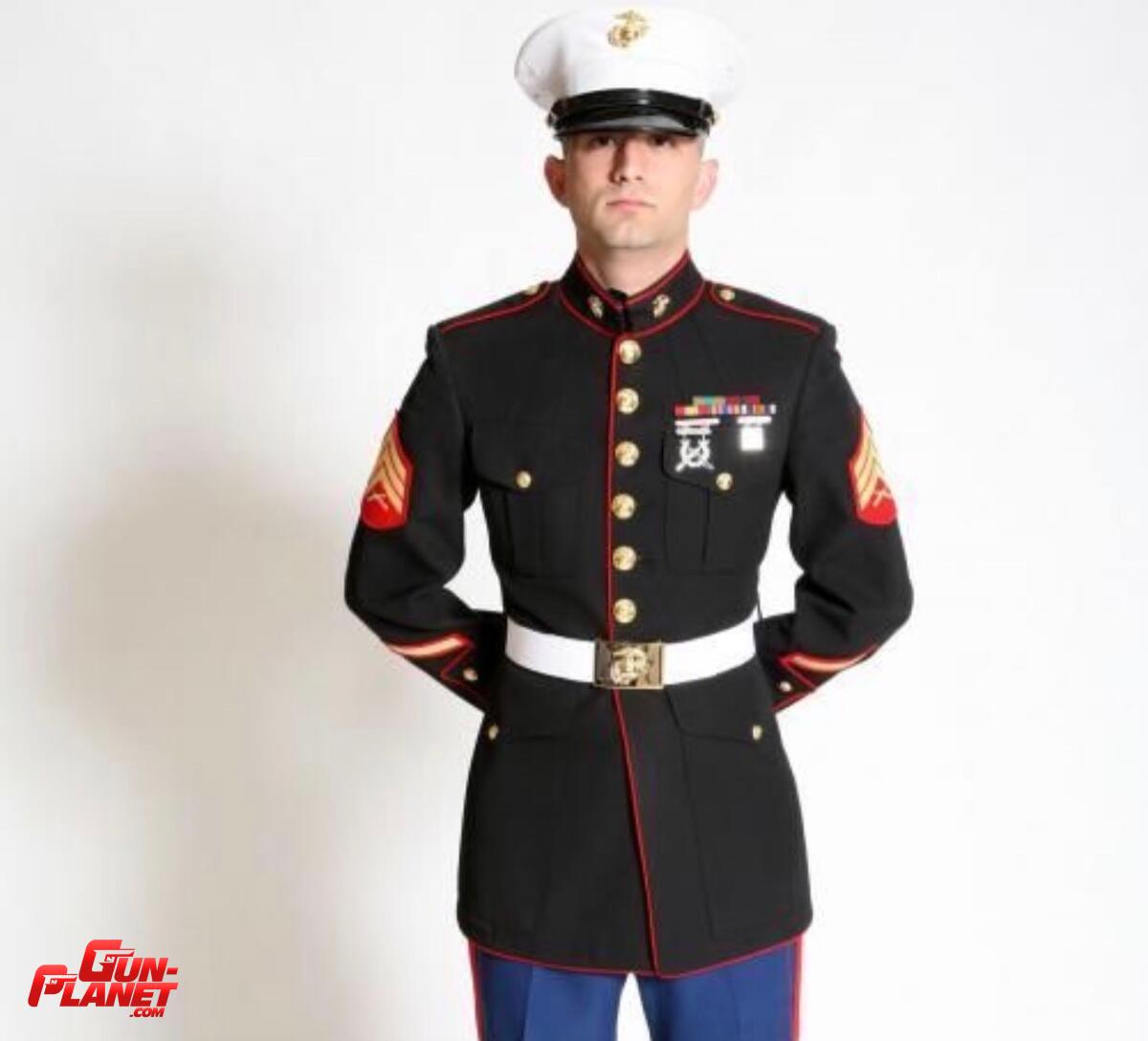  CINTURON MILITAR BLANCO  PROVISTO  USMC   PARA SUBOFICIALES  