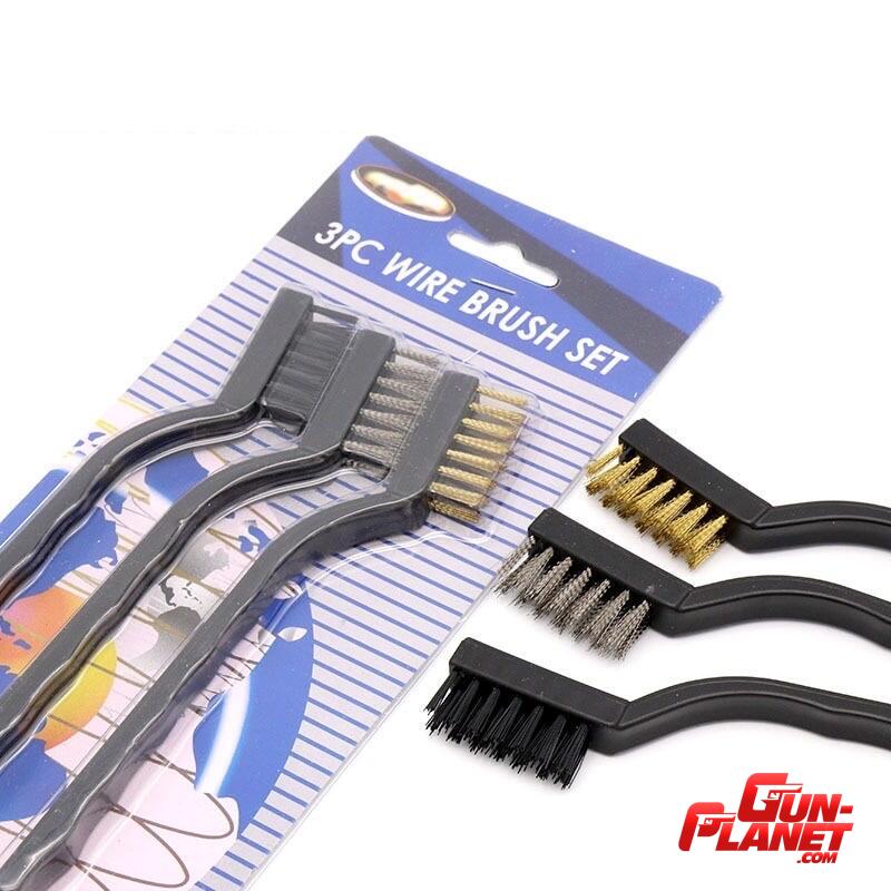  Kit de 3 cepillos | Nylon - Acero - Bronce / Puas  De Limpieza 