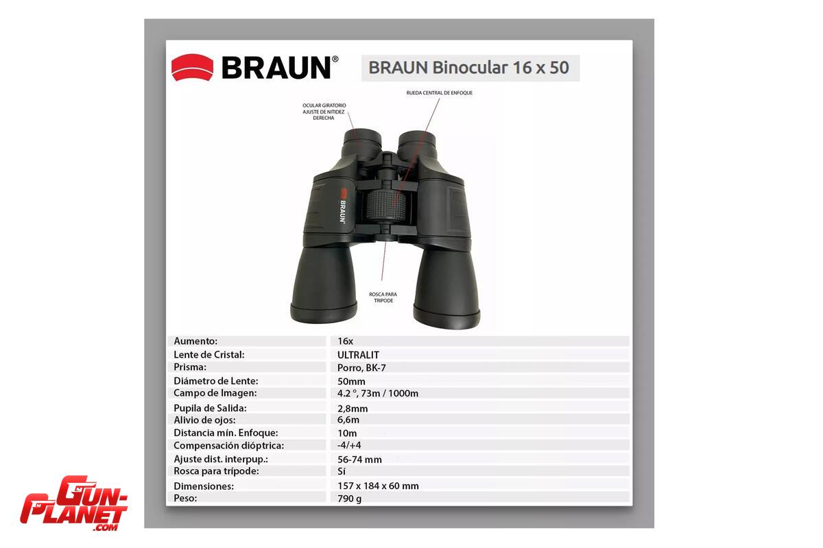  Binoculares Braun  16x50 NUEVOS 