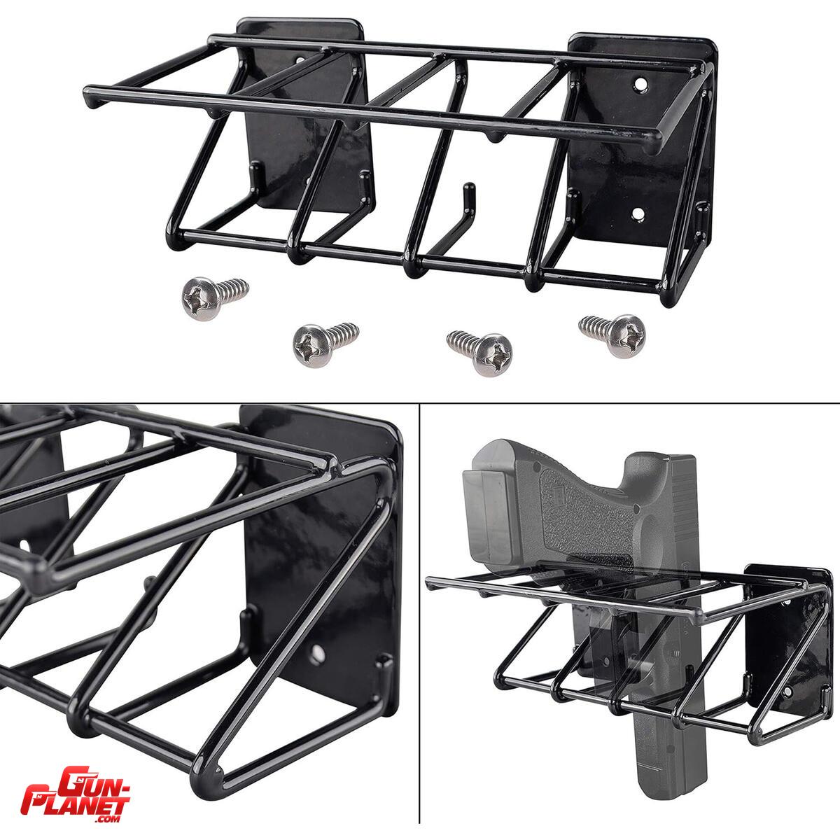  Soporte Holster Organizador Pistola Arma corta Pared Rack