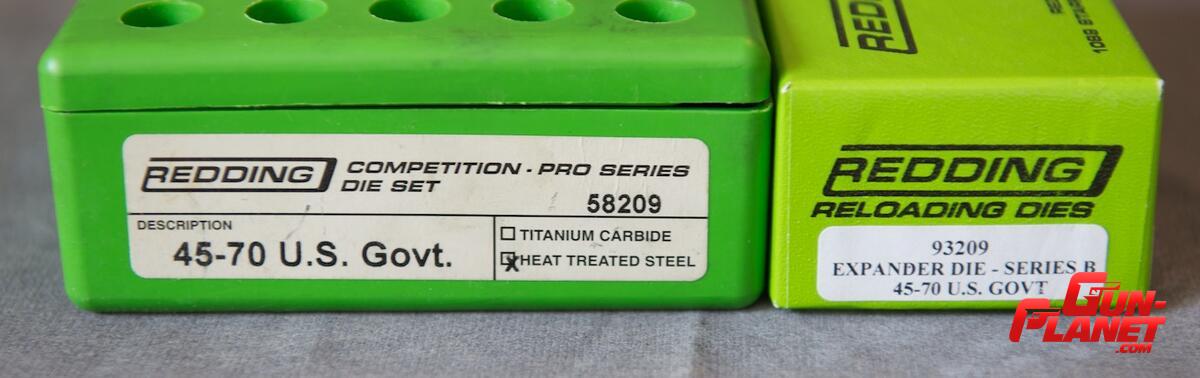Redding 45-70 - Dies Competition Pro 3-die Sets + Bullet Expander Y Shell Holder