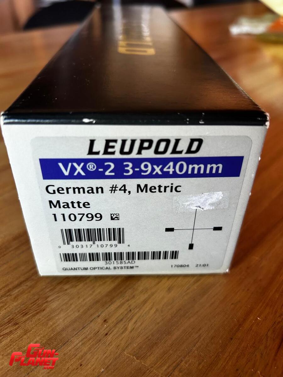 Leupold VX-2 3-9 X 40 RET German #4, Metric