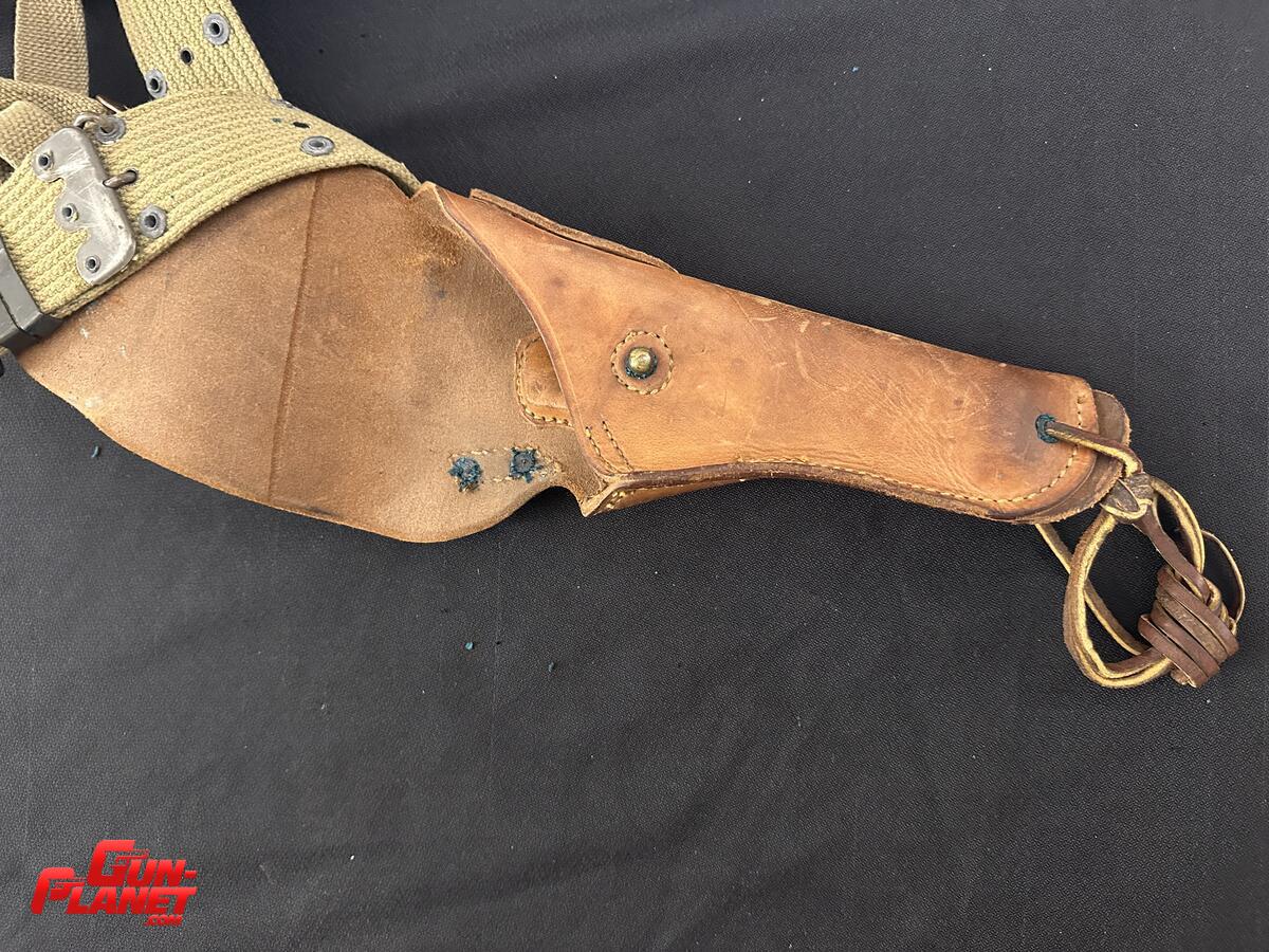  PISTOLERA COLT 1911 MARCADA US EN SOBRE RELIEVE CUERO COLOR MARRON SEGUNDA GUERRA MUNDIAL