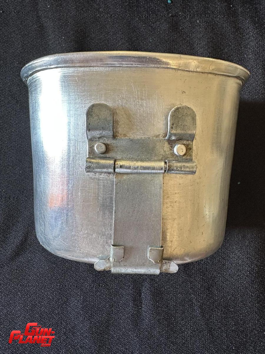 CANTIMPLORA ALUMINIO MILITAR  M 1942 COMPLETA CON JARRO Y FUNDA VERDE OLIVA ,FECHADA 1945 US A.G.M.CO PIEZA 2154 