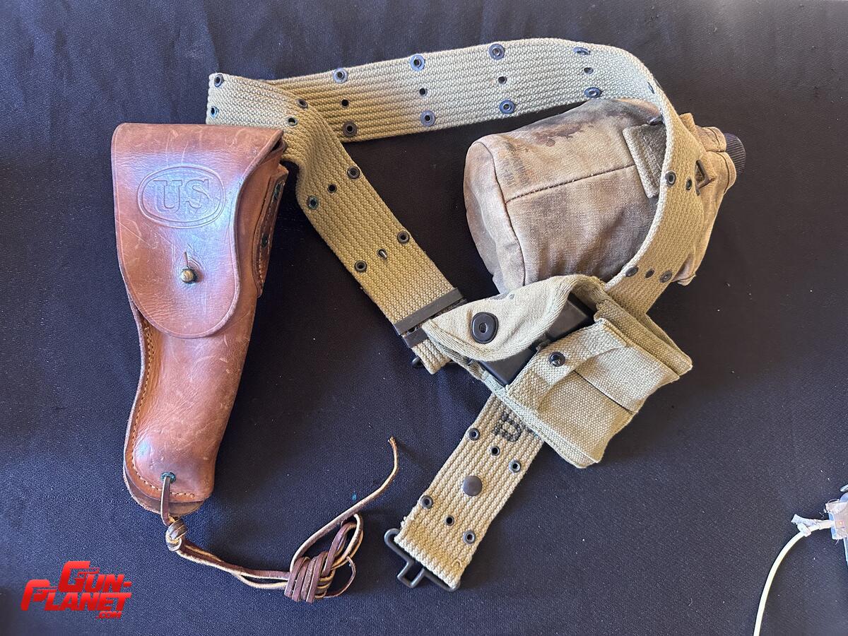 CINTURON MILITAR M-1936 US ARMY WW2  PARA PISTOLERA,MUNICIONES Y EQUIPO , R.M.CO 1942