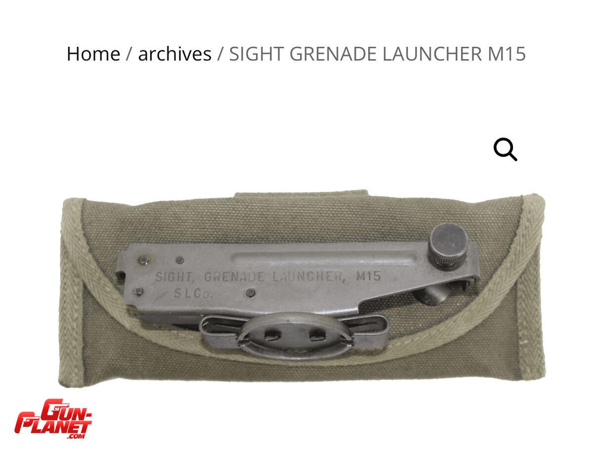  FUNDA DE TRANSPORTE DE MIRA LANZAGRANADAS M15 FUSIL  M1 GARAND SEGUNDA GUERRA 1944