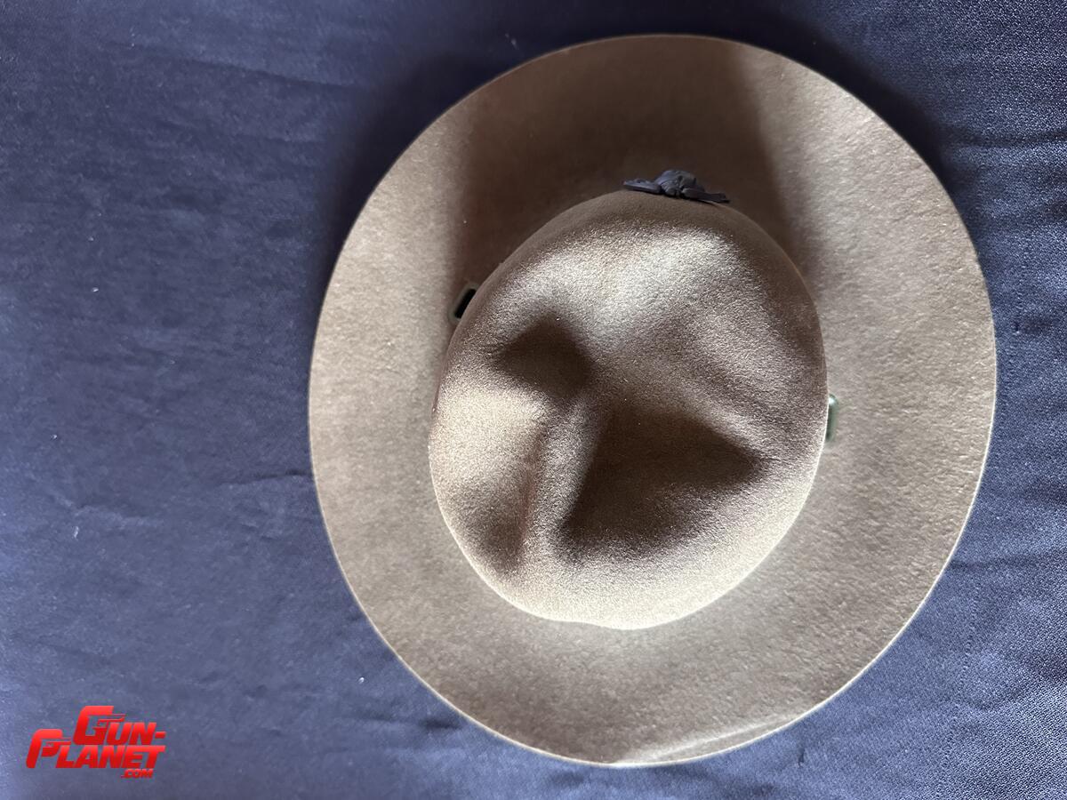  GORRA DRILL INSTRUCTOR  USMC 4  PUNTAS  VERDE OLIVA FIELTRO ,TALLE 6 5/8 EPOCA GUERRA DE VIETNAM