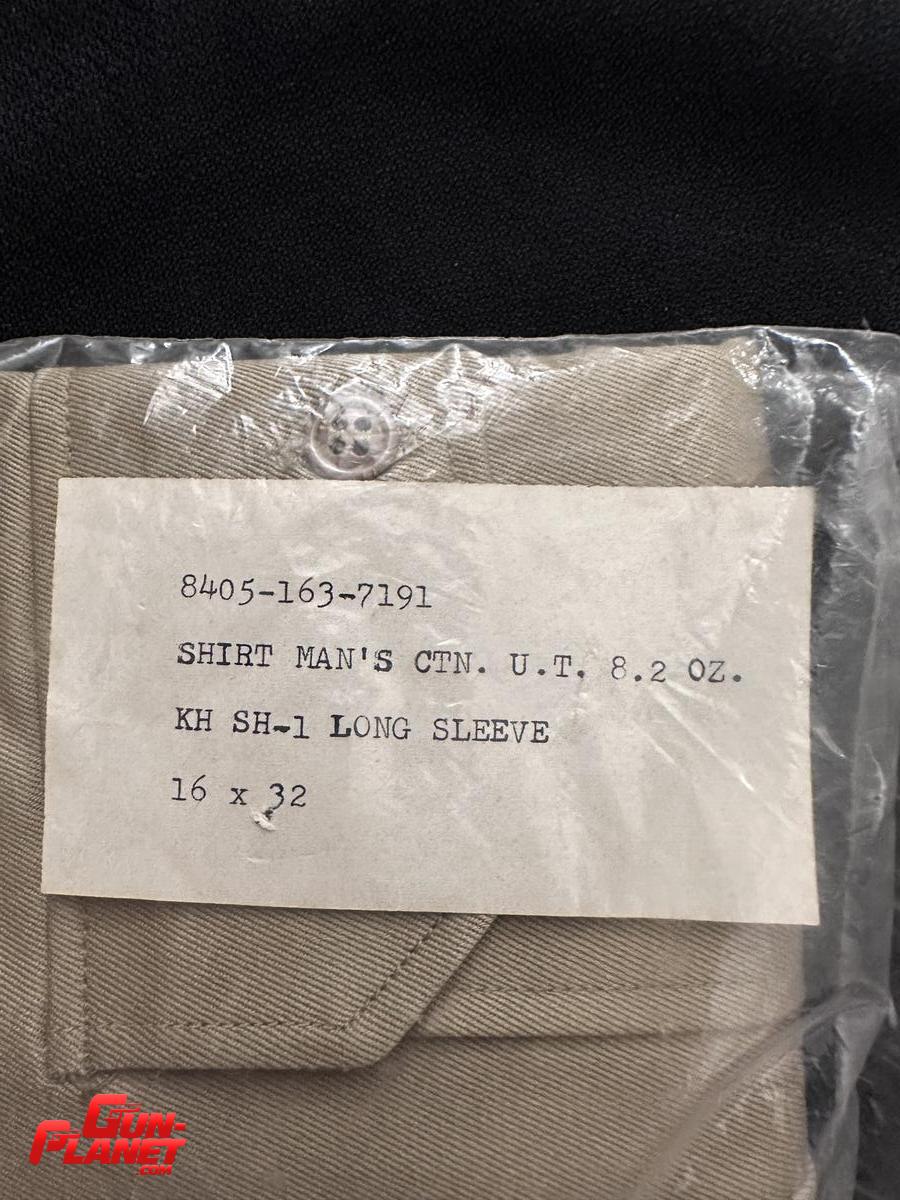  I CAMISA KAKI  MANGA LARGA UNIFORME DE SERVICIO ORIGINAL US ARMY GUERRA DE KOREA 1951