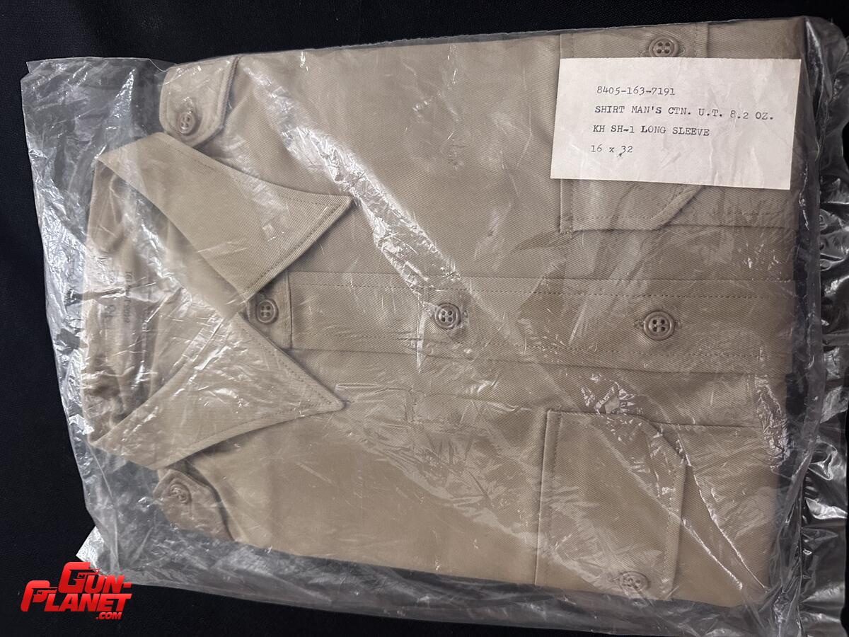  I CAMISA KAKI  MANGA LARGA UNIFORME DE SERVICIO ORIGINAL US ARMY GUERRA DE KOREA 1951