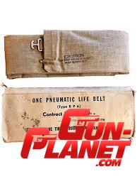  CINTURON SALVAVIDAS,COLOR KAKI PARA TROPAS DE COMBATE M1926 ,ORIGINAL, USA , EPOCA WWII FABRICACION JULIO 1944