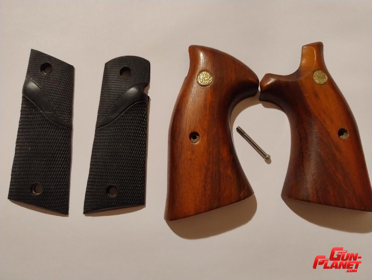 Smith & Wesson Cachas de nogal para armazón K o L Goncalo Alves Square butt
