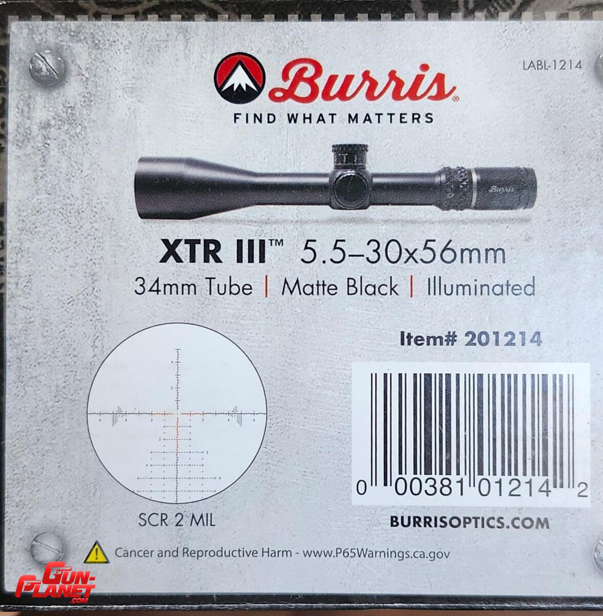 Burris XTR III 5.5-30x56mm iluminado. Tubo de 34mm