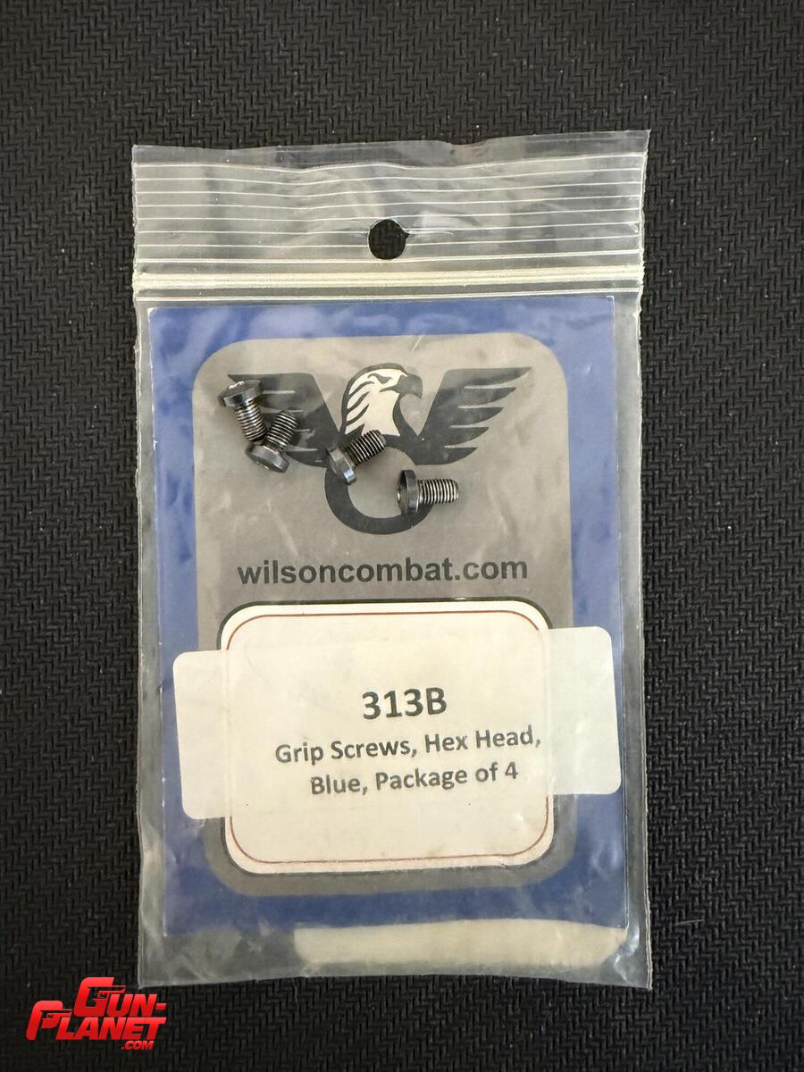 Wilson COMBAT - 1911 - 4 Pack Hex Head Grip Screws Blue (#313B) tornillos cachas