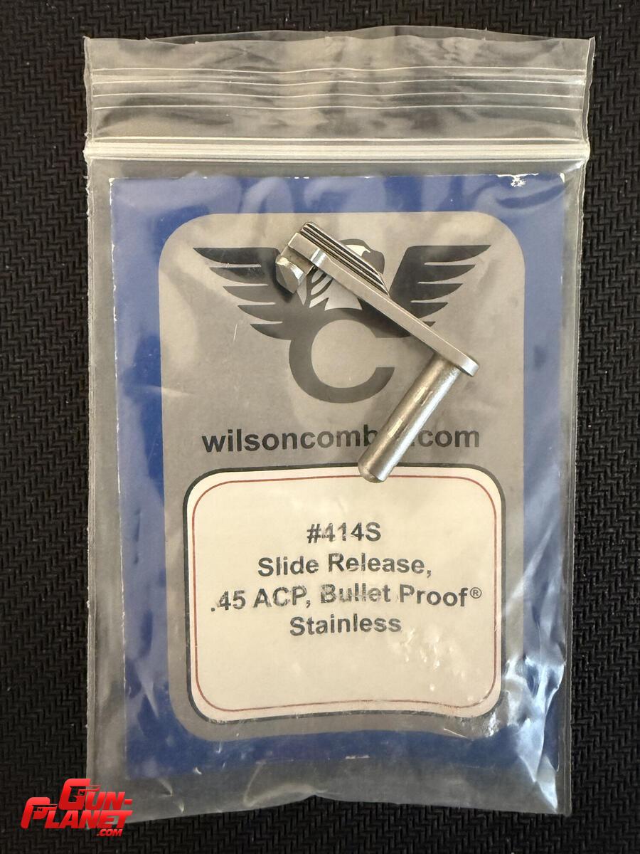 Wilson COMBAT - 1911 Bullet Proof Slide Stop Stainless (.45 ACP) (#414S) retén de corredera