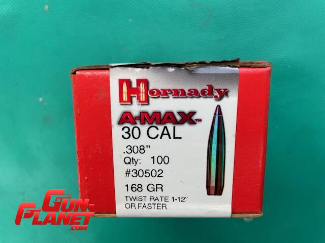 Hornady A Max cal 30 de 168 grains