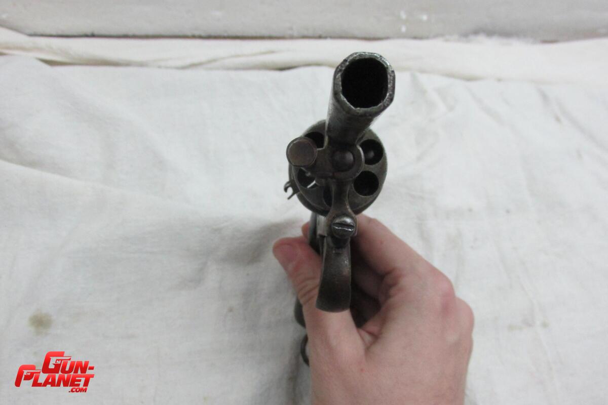  Revólver Antiguo Sistema Lefaucheux de Fuego de Espiga - Calibre 9mm - Circa 1860