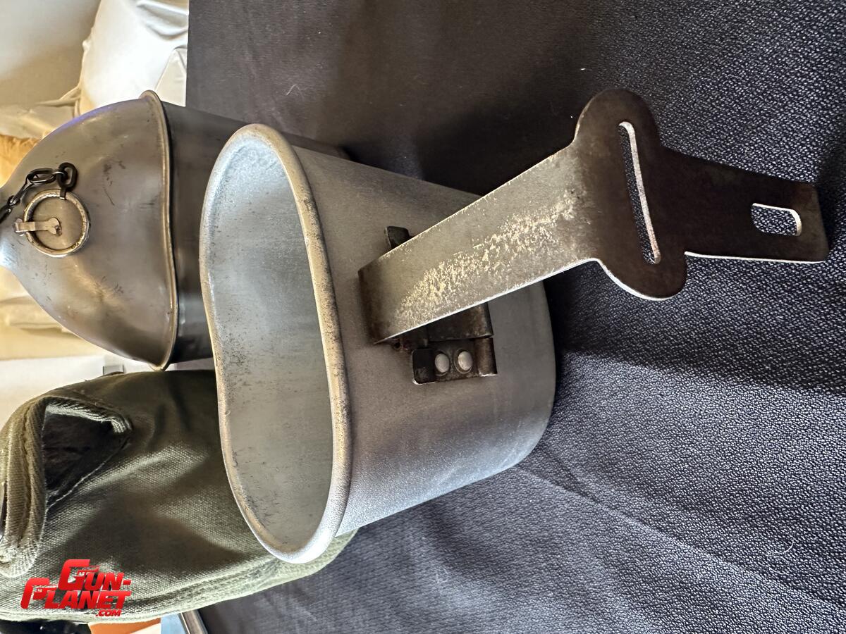  CANTIMPLORA ALUMINIO US GP & FCO 1944  EPOCA  WWII  CON JARRO  L.F&C 1941  FUNDA COLOR VERDE CALLAWAY MILLS