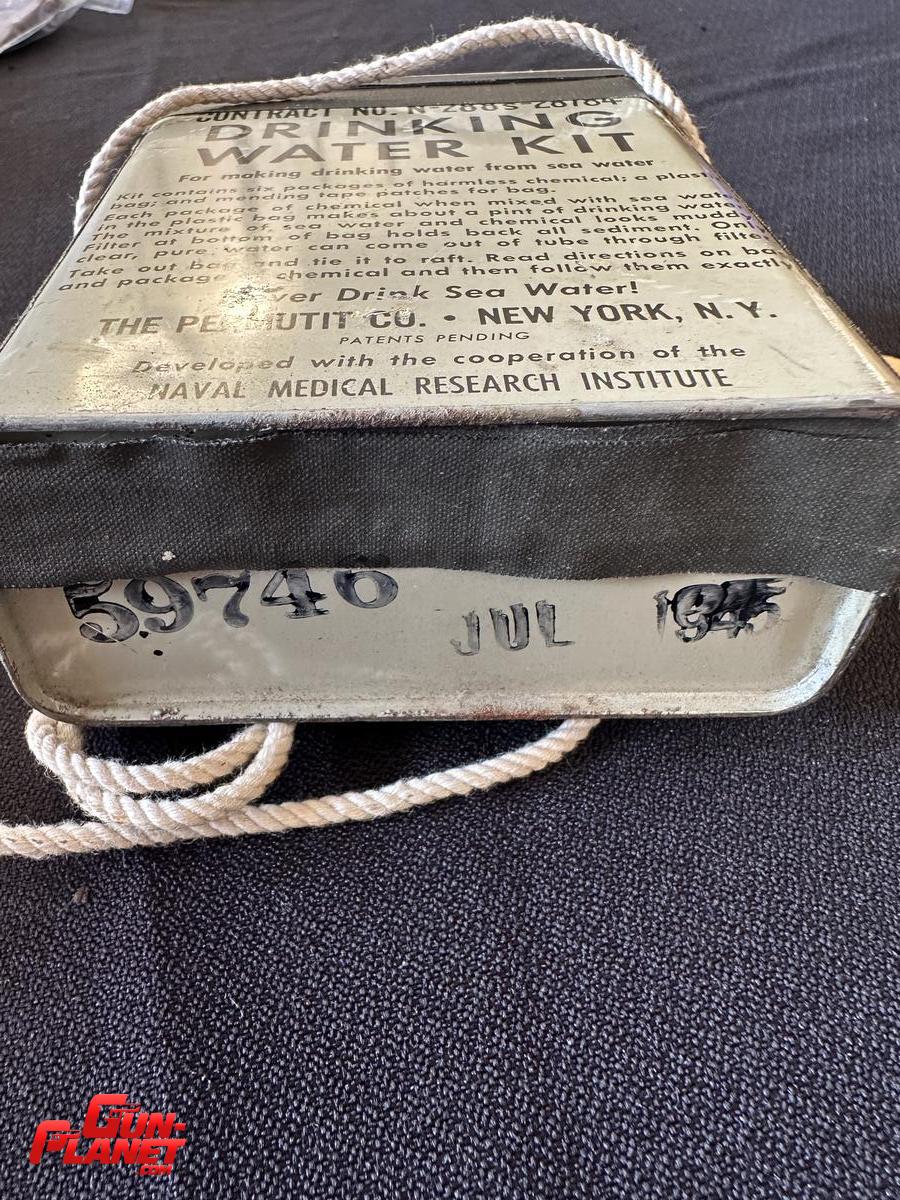  LATA DESALINIZADORA  DE AGUA DE MAR FECHADA JUL 1945 (MADE IN USA) US NAVY   Used, empty, dated 1945, contract no. N-288s-28784, used for making drinking water from sea water, MFR- The Permutit Co., New York.
