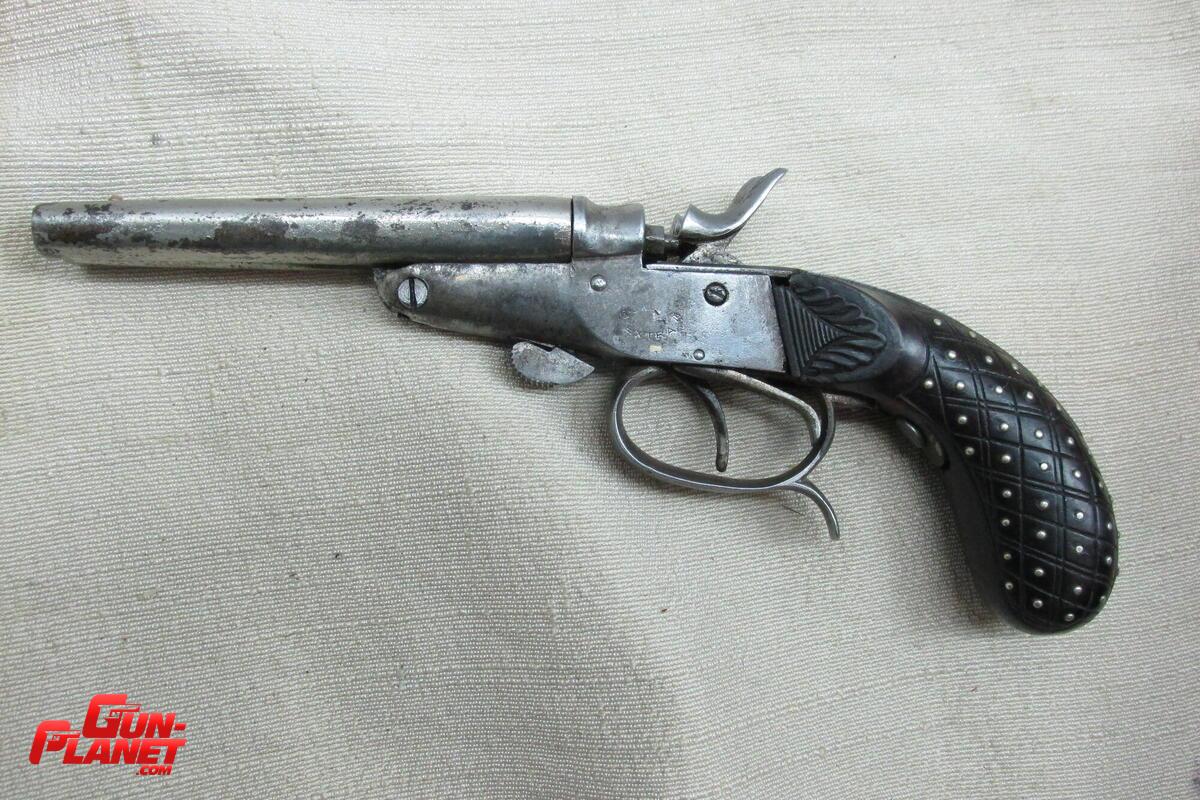  Rara Pistola Belga de Dos Cañones 