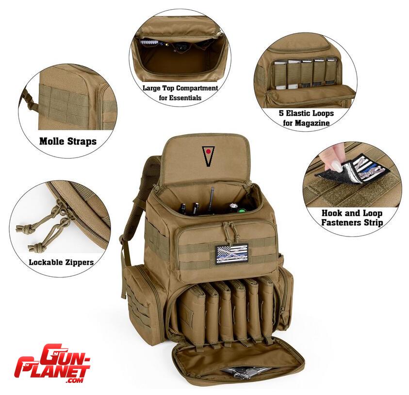  MOCHILA BOLSO DE TIRO - DSLEAF XL 6 PISTOLAS