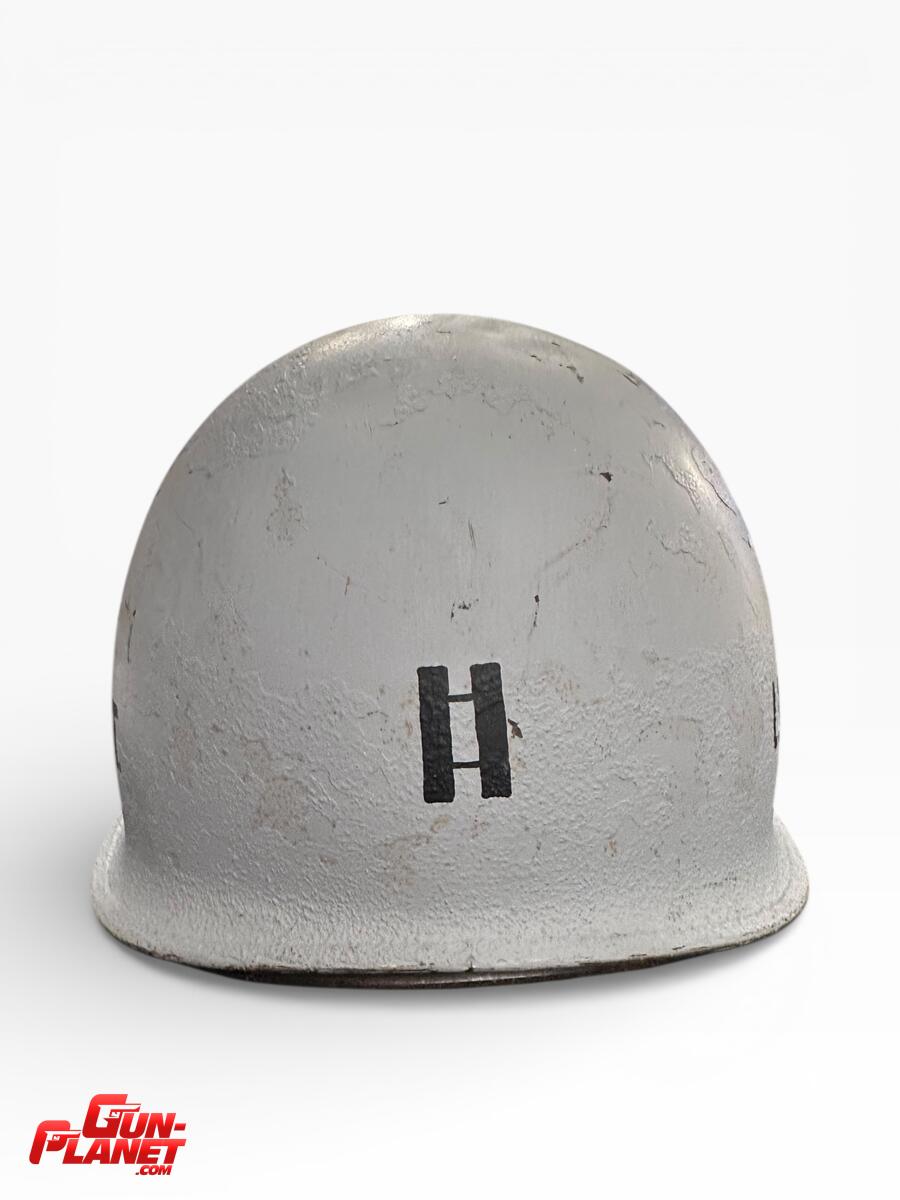  CASCO M1 : SHELL ARGENTINO ORIGINAL,LINER US ORIGINAL WWII, DECORADO COMO PERSONAL DE PLAYA DE DESEMBARCO 