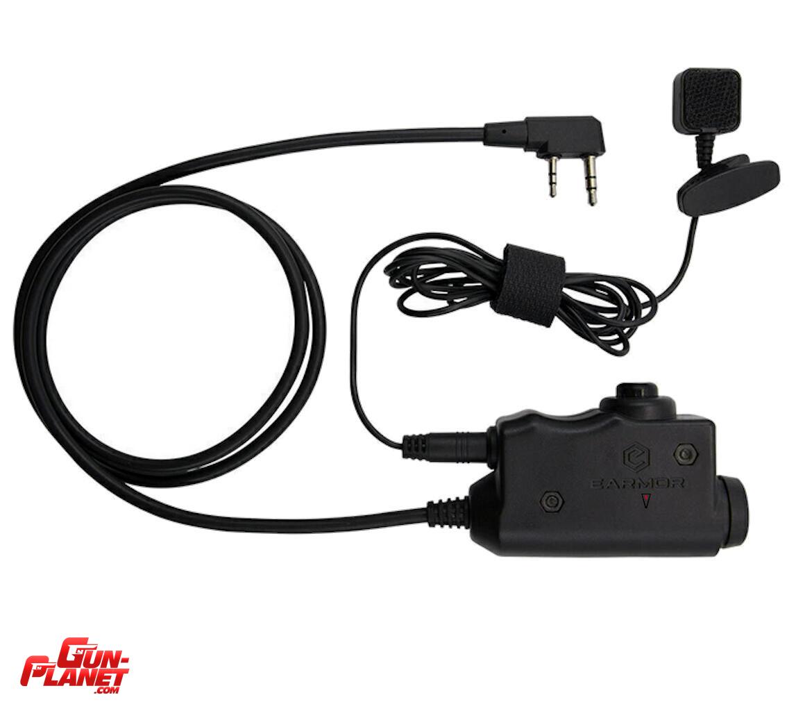  - EARMOR CONTECTOR ADAPTADOR M52 M55 PTT 2 PINES M32 A BAOFENG KENWOOD  